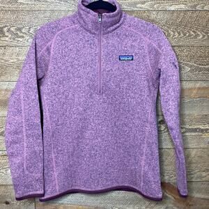 Patagonia Better Sweater 1/4 zip pullover Pink Long Sleeve Size Small
